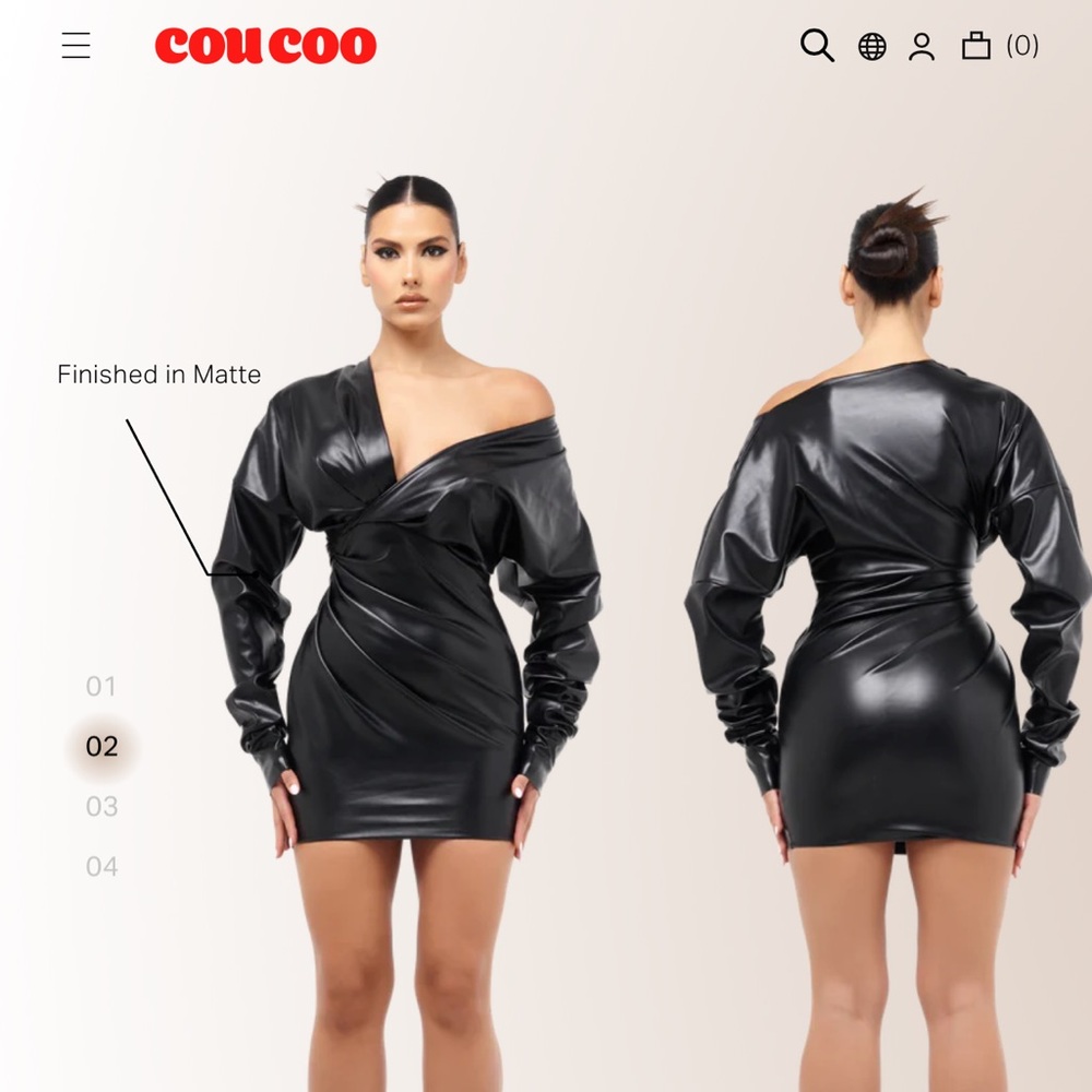 Coucoo mini faux leather dress